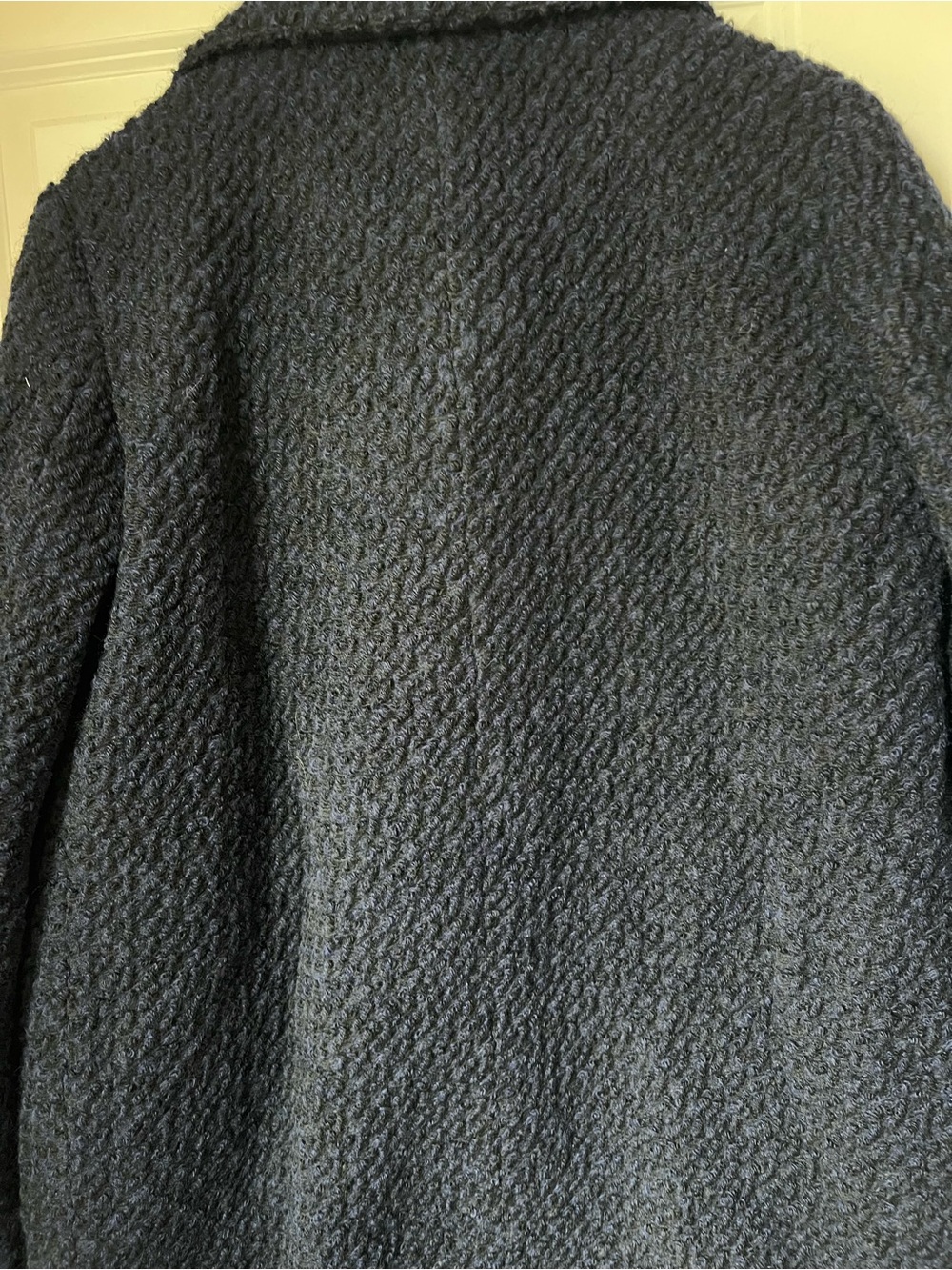 Cole Haan Textured Wool Blend Cocoon Coat Oversized Minimalist - Picture 11 of 11